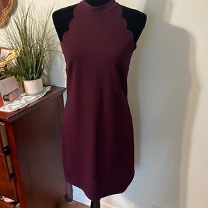 Fortune and Ivy Plum scalloped dress size small